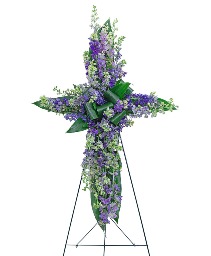 Larkspur Affinity Cross Flower Arrangement