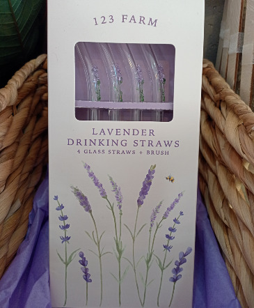 Lavender  Drinking Straws (Glass) in Glastonbury, CT | THE FLOWER DISTRICT