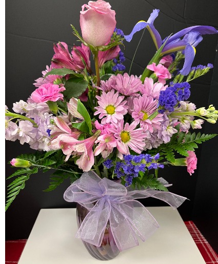 Lavendar Haze Valentines Vase Valentines Day