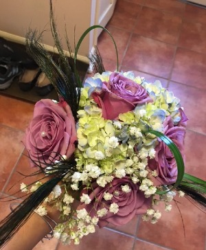 Lavendar Roses with Baby's Breath  Bouquet 