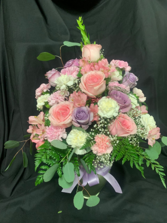Lavender and Rose Vase Arrangement in Red Lake, ON | FOREVER GREEN GIFT BOUTIQUE