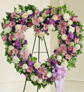 Lavender and White Open Heart Sympathy