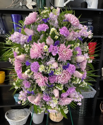 Lavender and White Standing Spray 