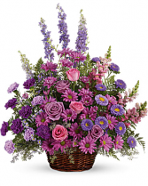 Lavender Basket Sympathy Arrangement