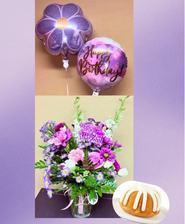 Lush Lavender BIRTHDAY BUNDLE in Weatherford, OK | The Flower Box Florist