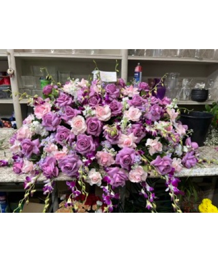 Lavender Dreams  Casket Cover 