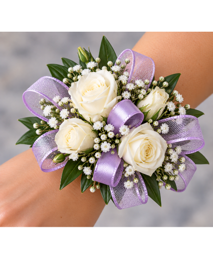 Lavender Elegance Wrist Corsage 