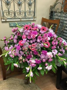 Lavender Fields Casket Spray