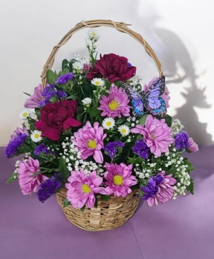 Lavender Garden Bouquet    FHF-G95 Basket Arrangement