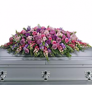 Lavender Garden Casket Spray