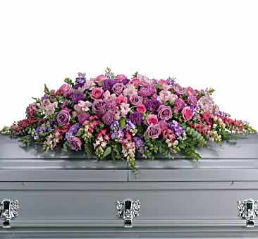 Lavender Garden Casket Spray