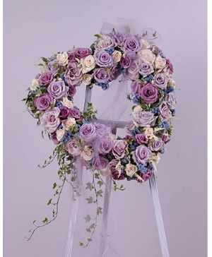 Lavender Garden Heart Standing Spray