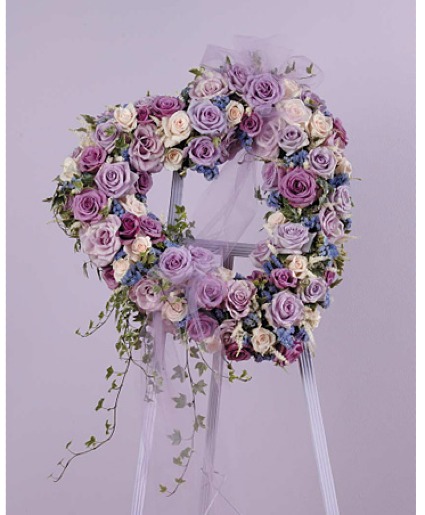 Lavender Garden Heart Standing Spray