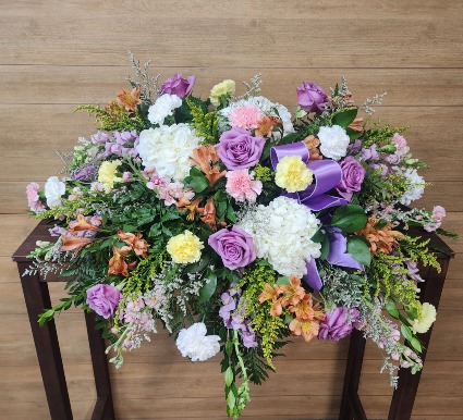 Lavender Grace Casket Spray