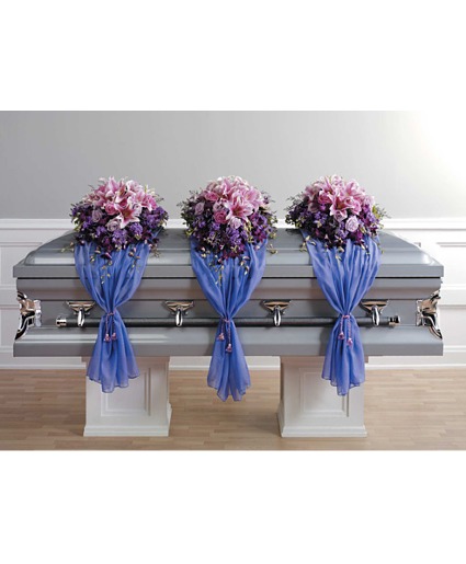 Lavender Grace Family Tribute Casket Spray