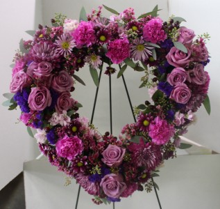 Lavender Heart Standing Spray
