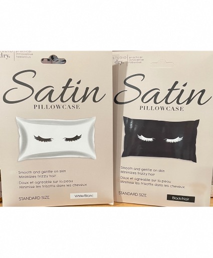Satin Pillowcases Black or white with Eyelash print