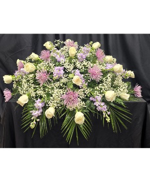 LAVENDER LOVE CASKET SPRAY