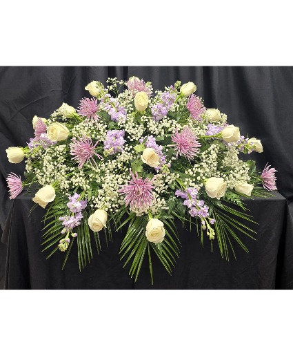 LAVENDER LOVE CASKET SPRAY