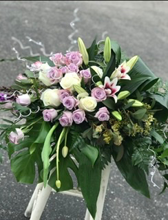 Lavender Memories Casket Spray