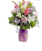 Lavender N Pink Fresh Arrangement