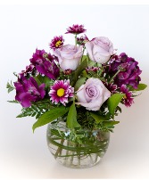 Lavender Rose Bowl Mixed arrangment