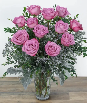 Lavender 12 Rose Vase 