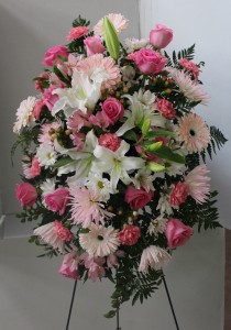 Precious Pink Standing Spray Standing Spray
