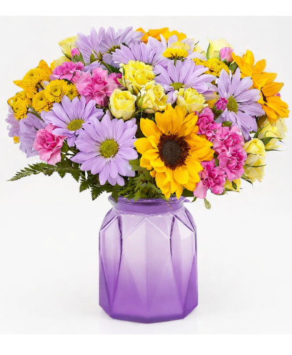 Lavender Sunrise Garden Vase arrangement