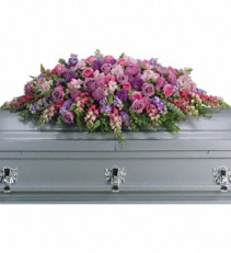 Lavender Tribute Casket Spray 