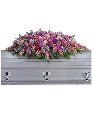 Lavender Tribute Casket Spray  in Winnipeg, MB | MYRA ROSE FLORIST
