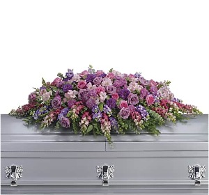 Lavender Tribute Casket Spray 