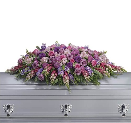 Lavender Tribute Casket Spray 