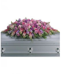 Lavender Tribute Casket Spray 