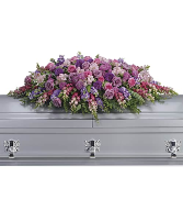 Lavender Tribute Casket Spray 