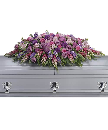 Lavender Tribute Casket Spray 