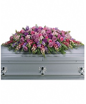 Lavender Tribute Casket Spray 