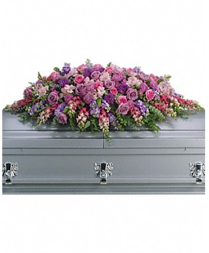 Lavender Tribute Casket Spray 