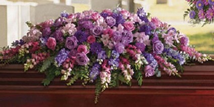 Lavender Tribute Casket Spray  