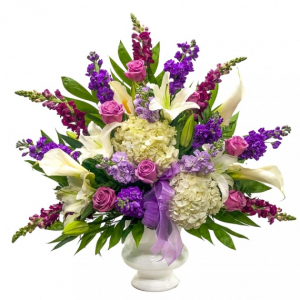 Lavender Pedestal arrangement 
