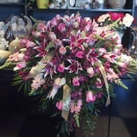 Lavish Purple Casket Spray