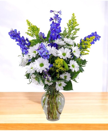 Curacao Daisies Vase Arrangement