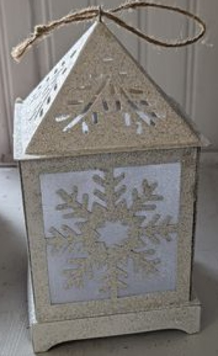 LED glitter snowflake lantern 