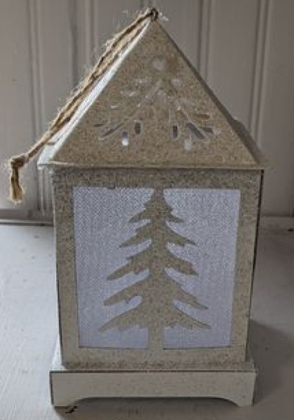 LED glitter tree lantern  