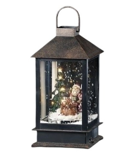 LED Santa Snowblower Lantern 