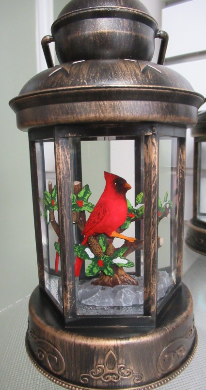 LED Xmas Cardinal Lantern  