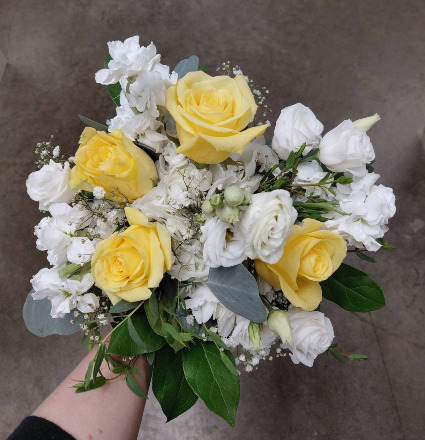Lemon & Cream  Premium Hand-Tied Bouquet