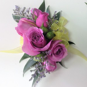 Lemon & Lavender Wrist Corsage