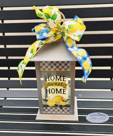 Lemon Welcome Lantern Everyday Home Decor in Allegan, MI | Allegan Floral and Gifts