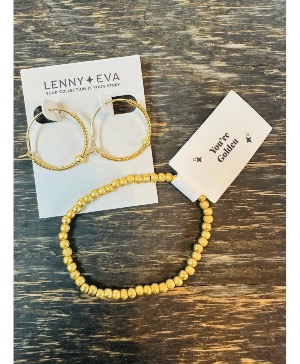 Lenny & Eva Jewelry earrings with stretch bracelet
